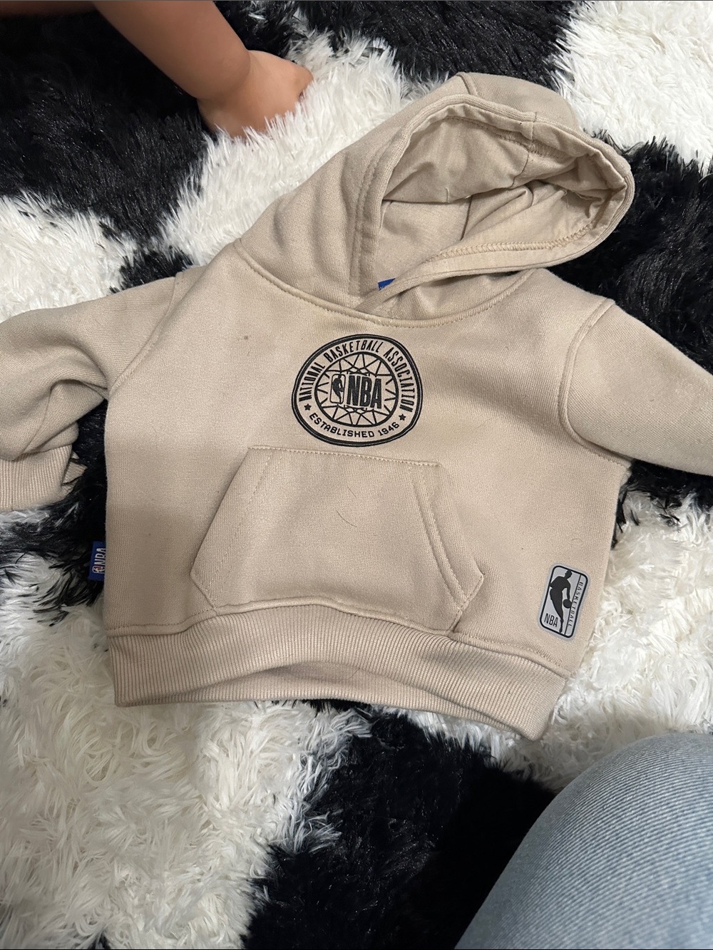 NBA Kids Tan Hoodie with Logo Patch